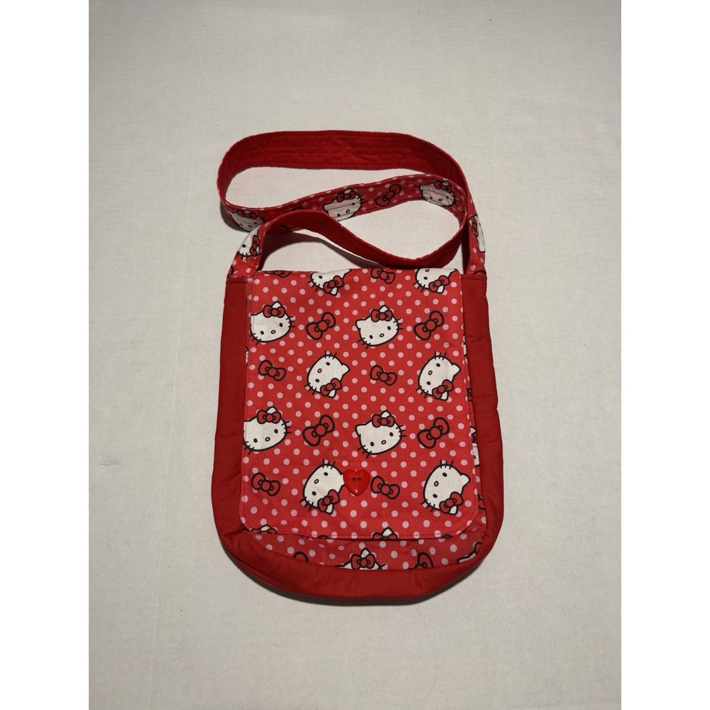 Hello Kitty Messenger Bag AOP Cute, Red, 12" Purse, Girls
